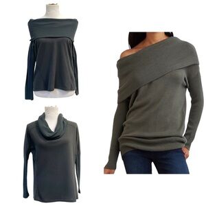 Cowl Neck or Off the Shoulder Slouchy Longsleeve Top | Charlotte Russe, Small